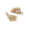 Champagne Color Dazzling Stones & Cluster Beads Drop Dangler Earring For Women