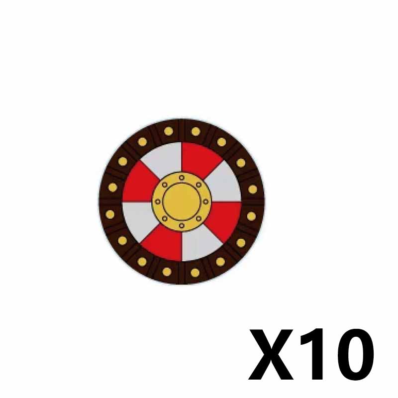 Middle Ages Empire Flag Pole Building Blocks Military Castle Lion Teutonic Knight Soldier Figures Roman Warrior Sheild Brick Toy