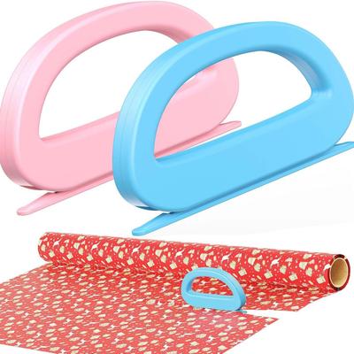 Przenośny obcinak do papieru opakowaniowego, przesuwny bezpieczny obcinak do papieru na prezenty, odpowiedni do papieru do pakowania prezentów, Boże Narodzenie, Hallow