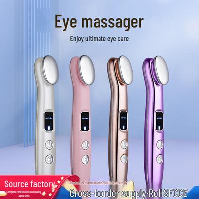 Masseur pour les yeux de beauté: Dispositif de compresse chaude et de vibration pour le rajeunissement de la peau avec luminothérapie par couleurs.