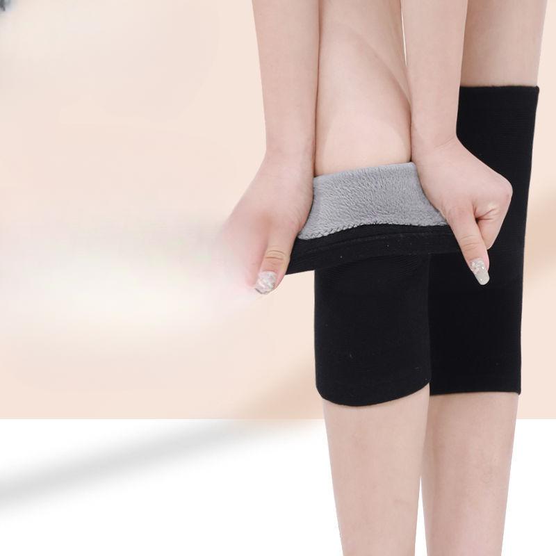 Unisex Thickened Fleece-Lined Knee Warmers for Winter Knee Joint Protection and Cold Protection for the Elderly