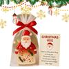 3 pièces de Petit Câlin de Poche de Noël avec Carte d'Encouragement Souvenir Sentimental de Fête Mini Breloque pour Décoration d'Arbre de Noël Opération Xmas