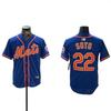 New York Mets Baseball Jersey Lindor 12 Embroidered Sportswear Unisex V-Neck Nylon Performance Tee