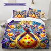 Dragon Ball Goku Pattern Bedding Quilt Set Quilt Cover Pillowcase Home Decoration Birthday Gift (1 * Duvet Cover + 2 * Pillowcase, Without Core)