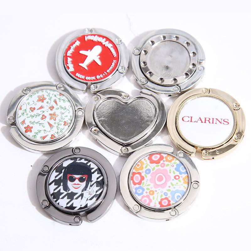 Creative Portable Metal Bag Hook for Table Edge - Folding Desktop Bag Holder