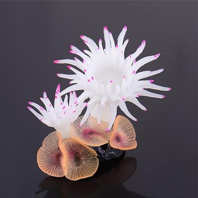 2 Pieces Artificial Aquarium Plant with Simulated Silicone and Artificial Coral Sea Tree - Great for Aquarium and Fish Tank Landscaping.