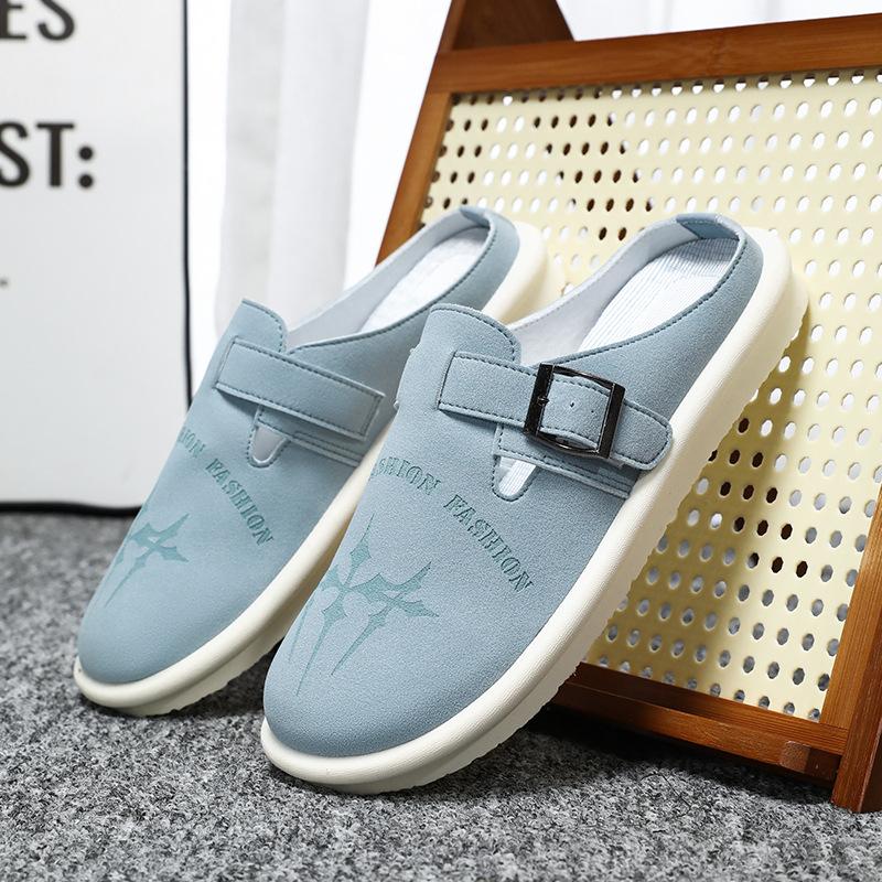 Fashion 2025 Summer Men's Closed-Toe Slip-On Slides Breathable Casual House Shoes Comfortable Outdoor Fashion Footwear for Daily Wear