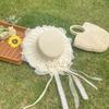 Sun Hat Pastoral Sweet Lolita Straw Hat Lace Bow Travel Streamer Sunscreen Straw Hat Beauty