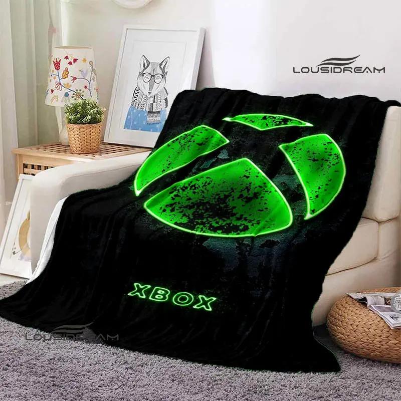 X-BOX LOGO printing blanket Flange Warm and beautiful blanket soft comfort bed blanket Home travel blanket birthday gift