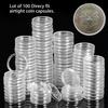 Protection Coin capsules Accessories Collection 100pcs 24mm Plastic Holder