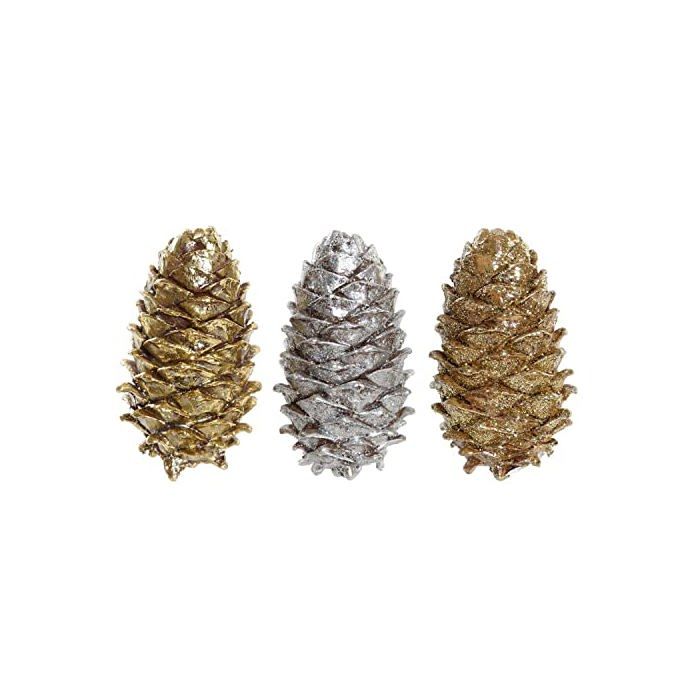 Christmas Ornament - DKD Home Decor - Gold and Silver - Resin - 13x8x8 Cm - 0.5 Kg - Originality