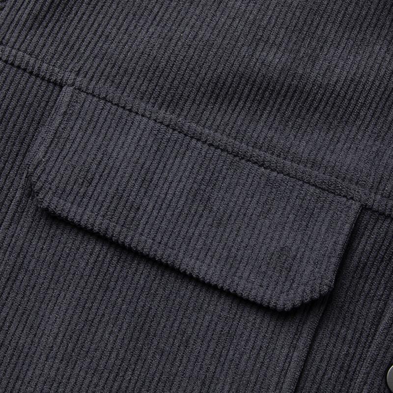 JOW Men's Corduroy Multi-Pocket Workwear Jacket