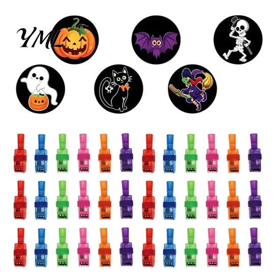 Educational Sensory Play Tool 36 Pcs Halloween Finger Projector Lights, Mini Pattern Projectors, LED Projection Light Christmas Party Favors