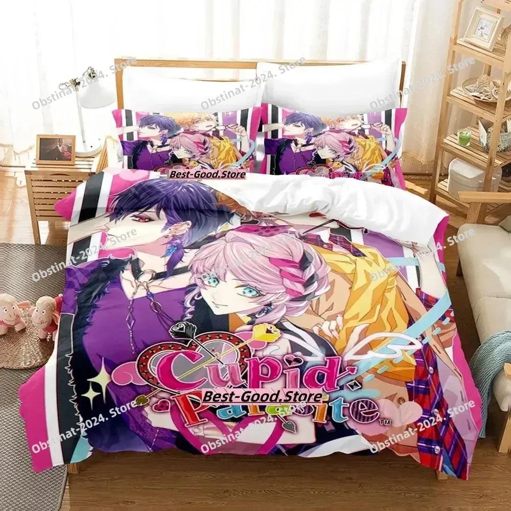 Cupid Parasite Beding Set Single Twin Printed Bed Linen Set With Pilowcase Bed Soft Duvet Cover Soft Single Double Quen Super King-Sized Dimensionsd