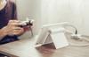 Ugreen LP115 Universal Adjustable Stand for 4.7-11" Tablets and Smartphones, Sleek White Design, Compact Size 120x107mm