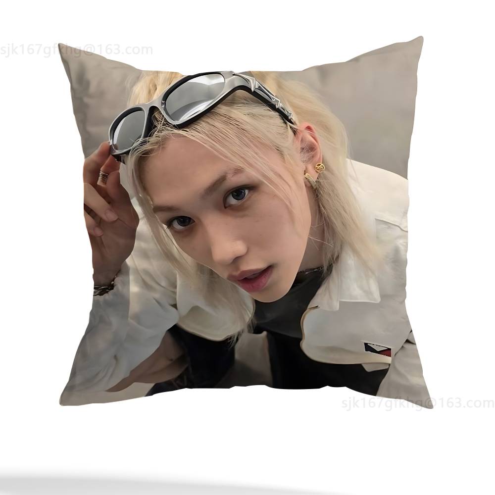 F-Felix Lee S-SKZ Federa Cuscino Divano Soggiorno Camera da Letto Testiera Schienale Cuscino Cuscino Quadrato Ora del Sonnellino