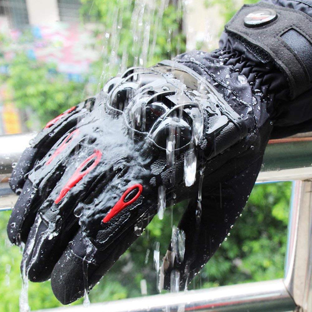 Leole Motorcycle Gloves, Winter, Waterproof, Windproof, Cold Protection, Touch Panel, Smartphone Compatible, Bicycle, Long