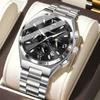 Luxury Man Quartz Watch Waterproof Luminous Date Chronograph Stainless Steel Men's Watches Relogio Masculino