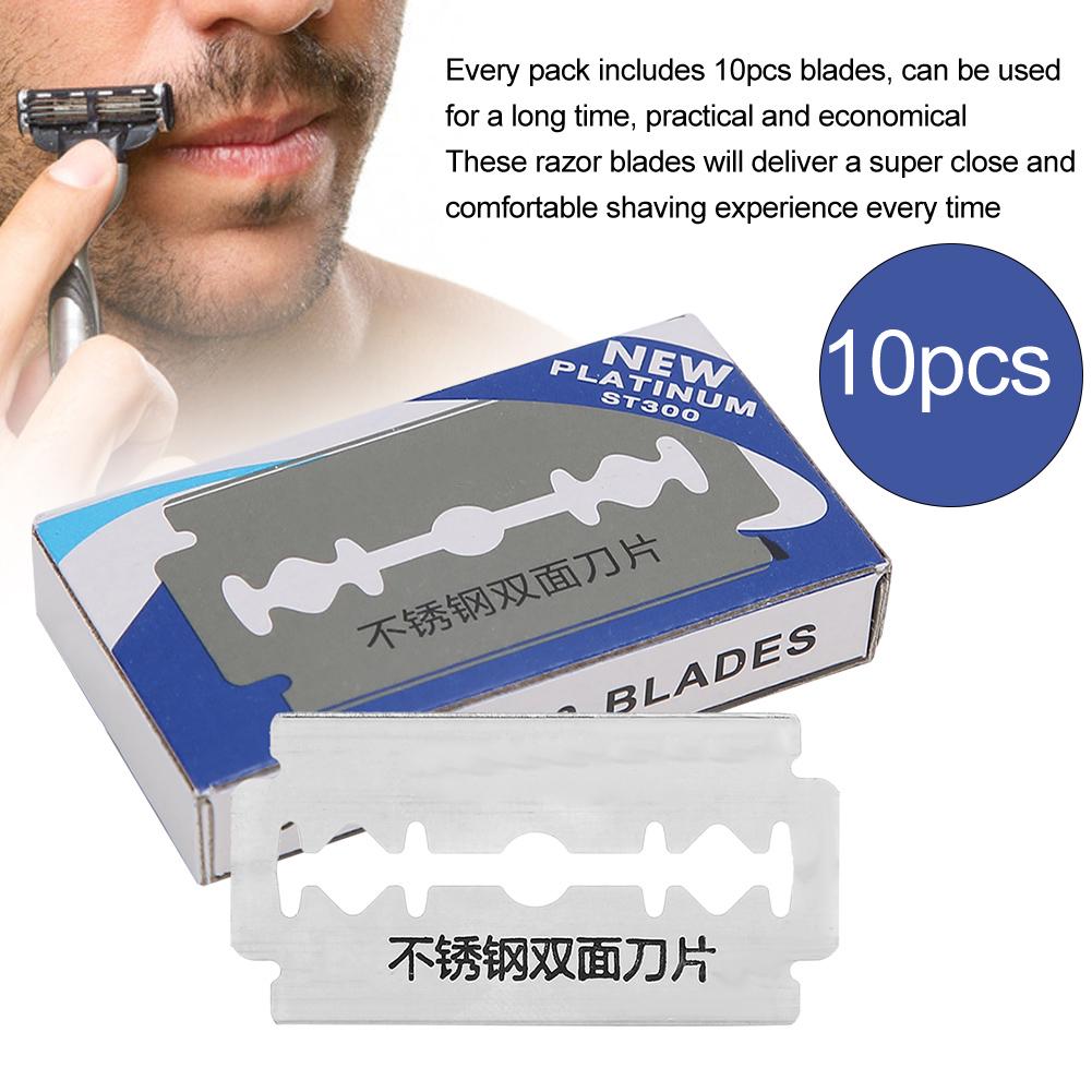 100 Blades Stainless Steel Razor Blade Double Edge Safety Beard Shaving Tool for Men