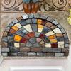 Decorative Entryway Rug Floor Mat Semicircle 3D Illusion Non-Slip Accent Home Decor Living Room Bedroom Fade-Resistant Area
