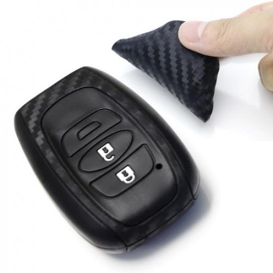 

Carbon Fiber Soft Silicone Key Fob For Subaru BRZ Legacy Outback XV Crosstrek