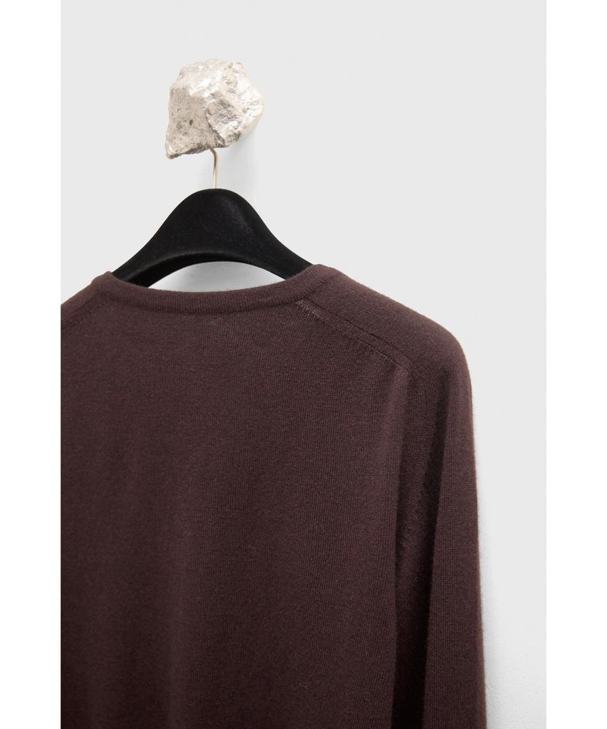 YOUTH Cashmere Asymmetric Neck Knit - Dark Brown