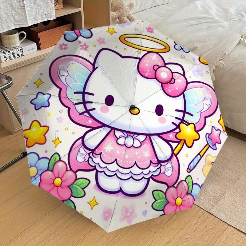1pc Hello Kitty Angel Wings Umbrella with Plastic Handle,Suitable for All Seasons Home Travel Outdoor UmbrellaSanlio601