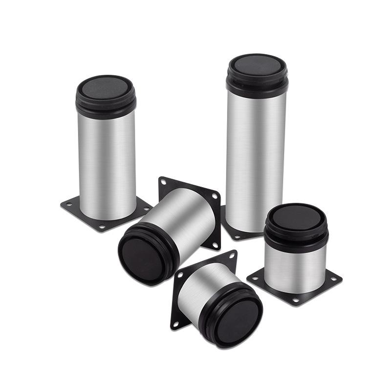Thickened Stainless Steel Adjustable Cabinet Legs - Furniture, Sofa, Coffee Table Support Legs, Round Tube Design.