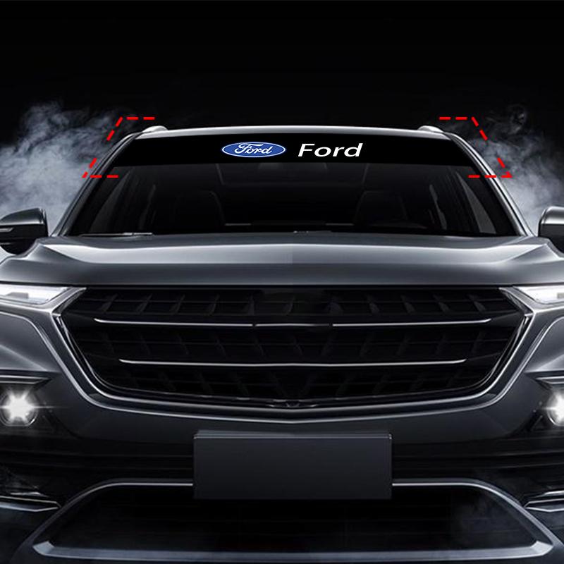 Car Windshield Sticker Fashion Sport Decals Decoration Sticker For Ford Focus Mondeo Kuga Fiesta MK7 Escort Explorer Edge 2 4 MK2 MK4