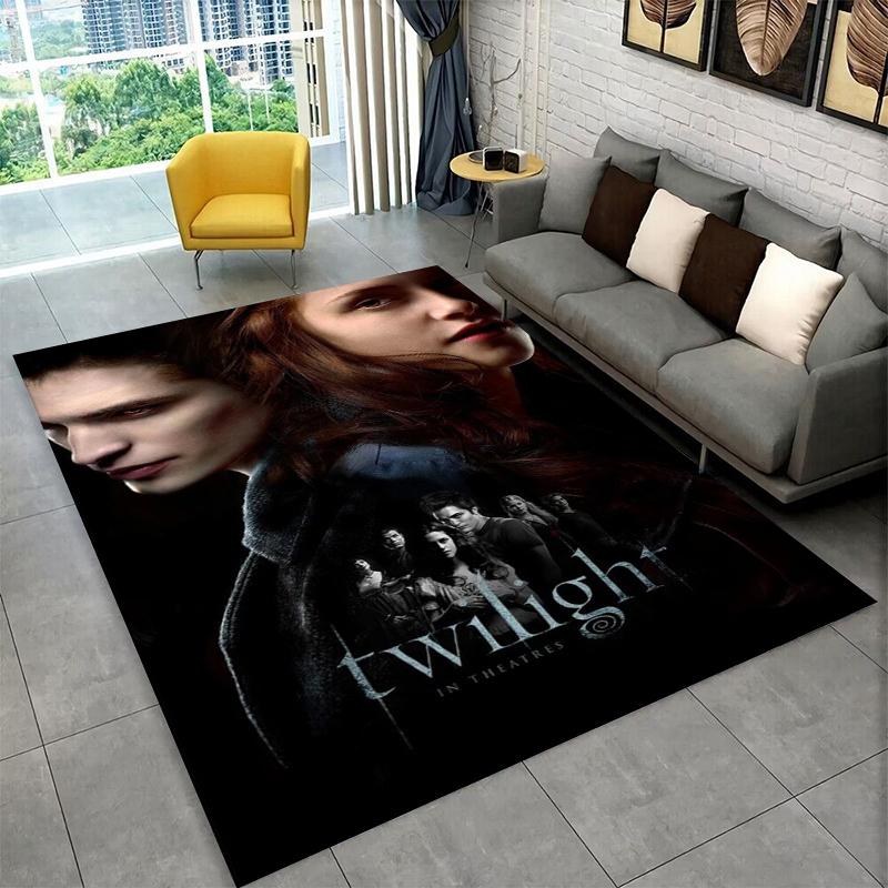 Classic Twilight Saga Edward Bella Carpet Rug for Playroom Bedroom Living Room Sofa Home Decor,kid Area Rug Non-slip Floor Mat
