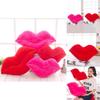 Luxuriös weiches rotes Lippenförmiges Plüschkissen Ideal für Komfort und Geschenke