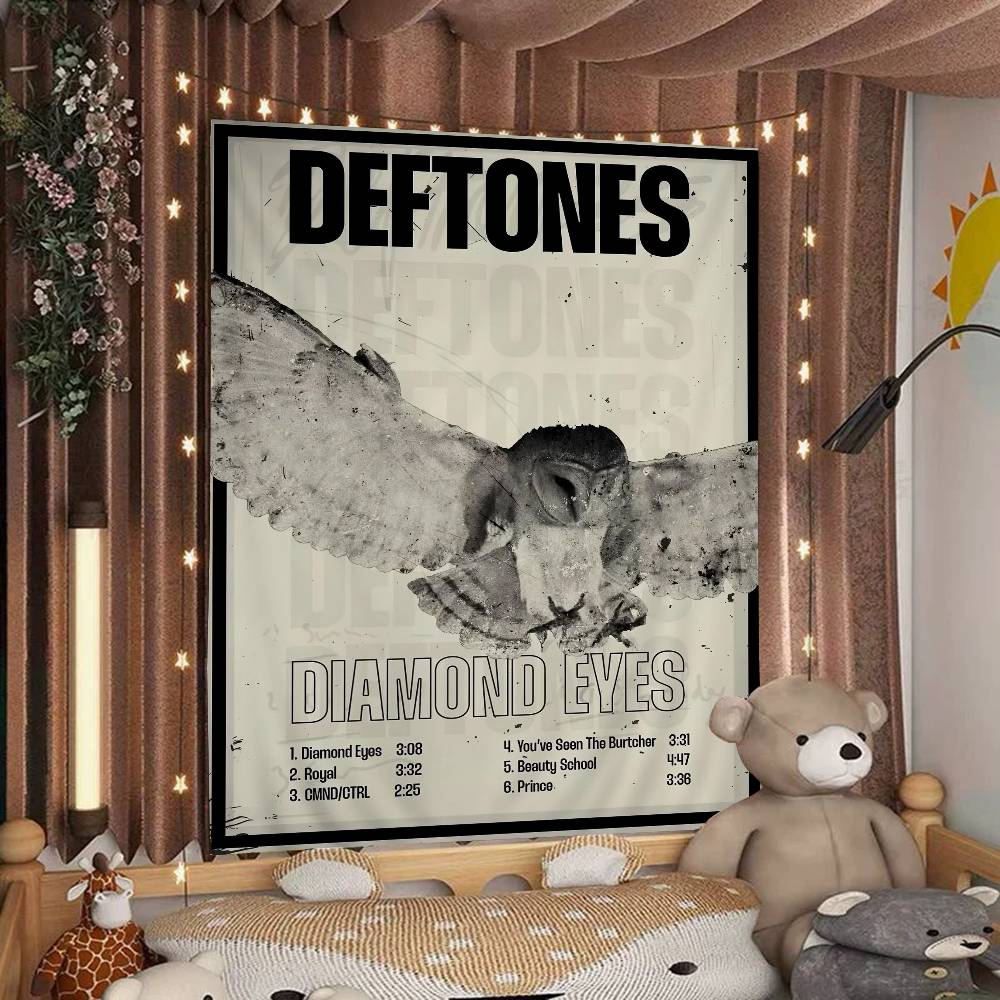 Rock DDeftones Band Chart Tapestry Bohemian Wall Tapestries Mandala Wall Art Decor