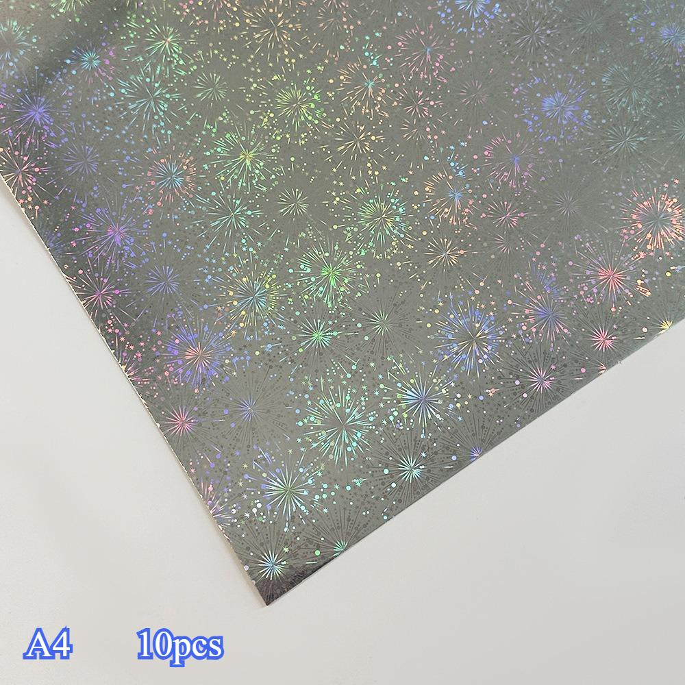 Laser Flash Paper Cross Border Hot SaleColorful ThickLaser Paper Gold SilverCard Paper Craft Paper Aluminum Foil PET MirrorPaper