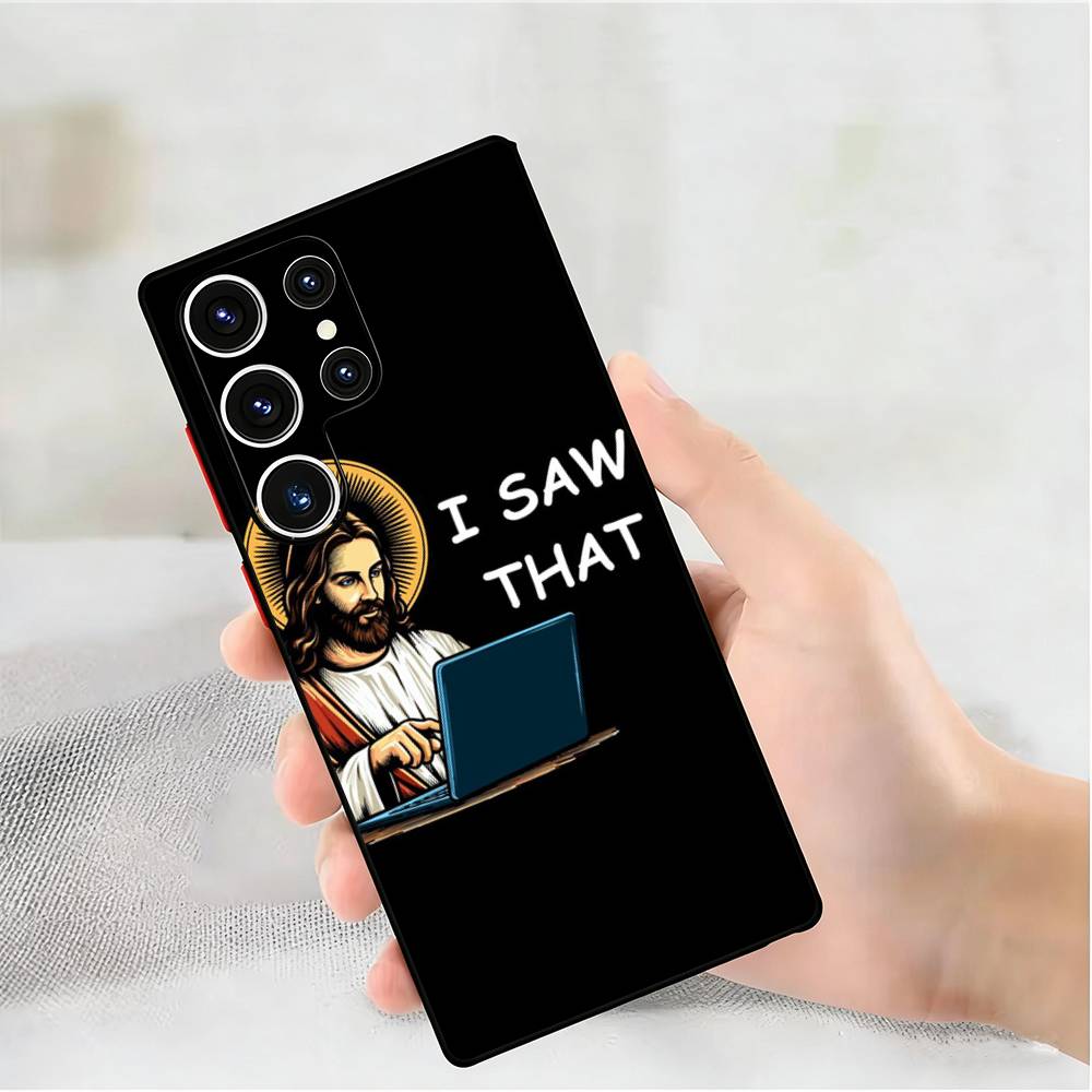 

Jesus I Saw That Silicone Case For Samsung Galaxy S 25,24,23,22,21,20 Plus Ultra 5G Lite Shockproof Cover Samsung S26ULTRA