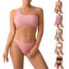 Women's One-shoulder Bikini Two-piece Swimsuit For The Beach