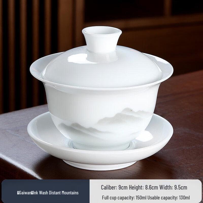 Blue & White Porcelain Kung Fu Gaiwan Tea Bowl