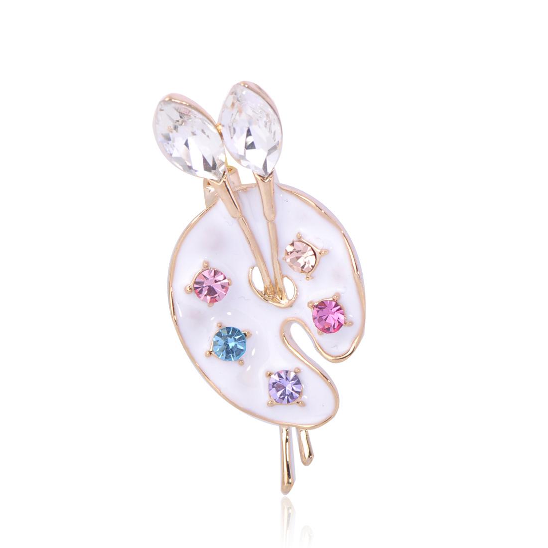 

Модная брошь, цветная эмаль, декоративная палитра художника, значок унисекс, детское платье, костюм, свитер, сумка, булавки на лацкан белый