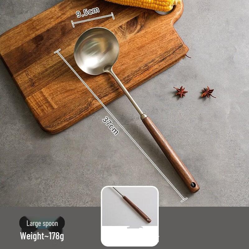 Ruhan Stainless Steel Walnut Handle Kitchen Utensils