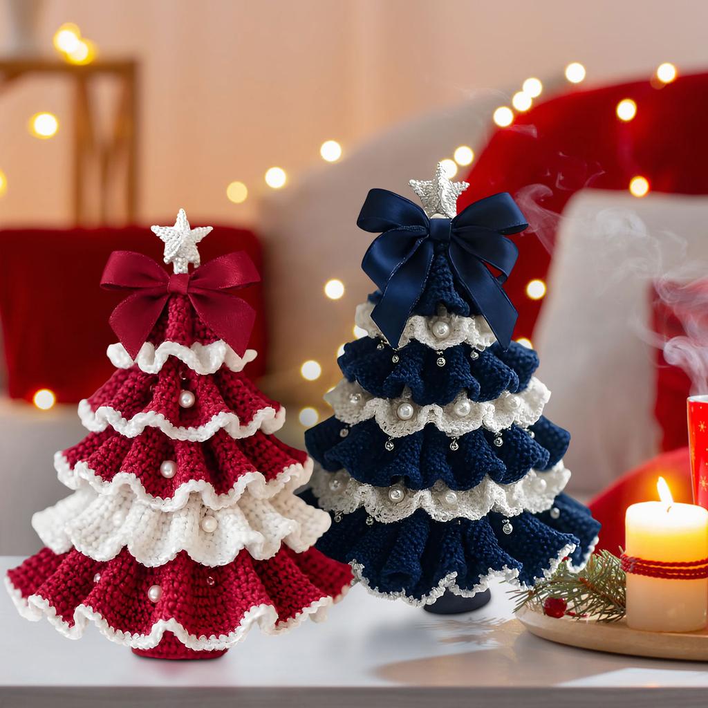 Handmade Crochet Christmas Tree – Knitted Holiday Decoration For Home, Tabletop, And Gift Giving