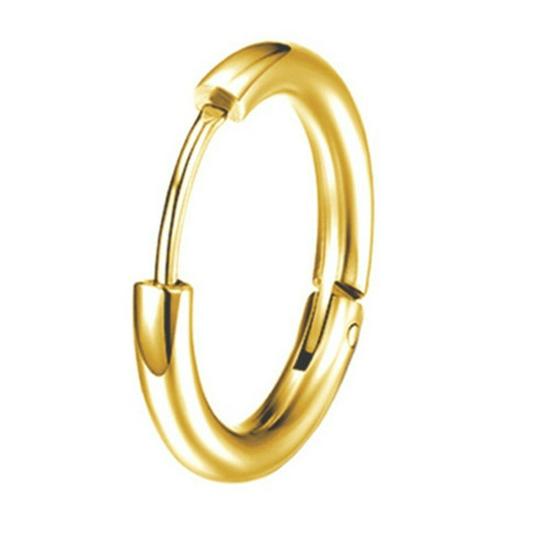 Trendy Unisex Hoops: Simple Titanium Steel Earrings