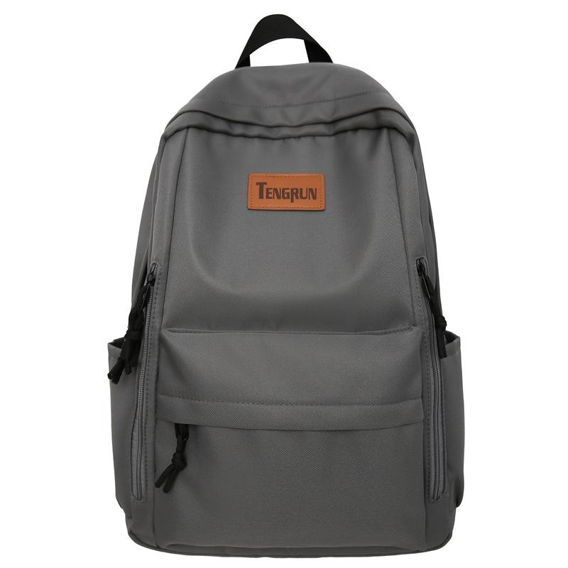 

Мужской рюкзак Студенческий рюкзак для поездок Женская сумка для компьютера Большая вместимость Школьный рюкзак серый