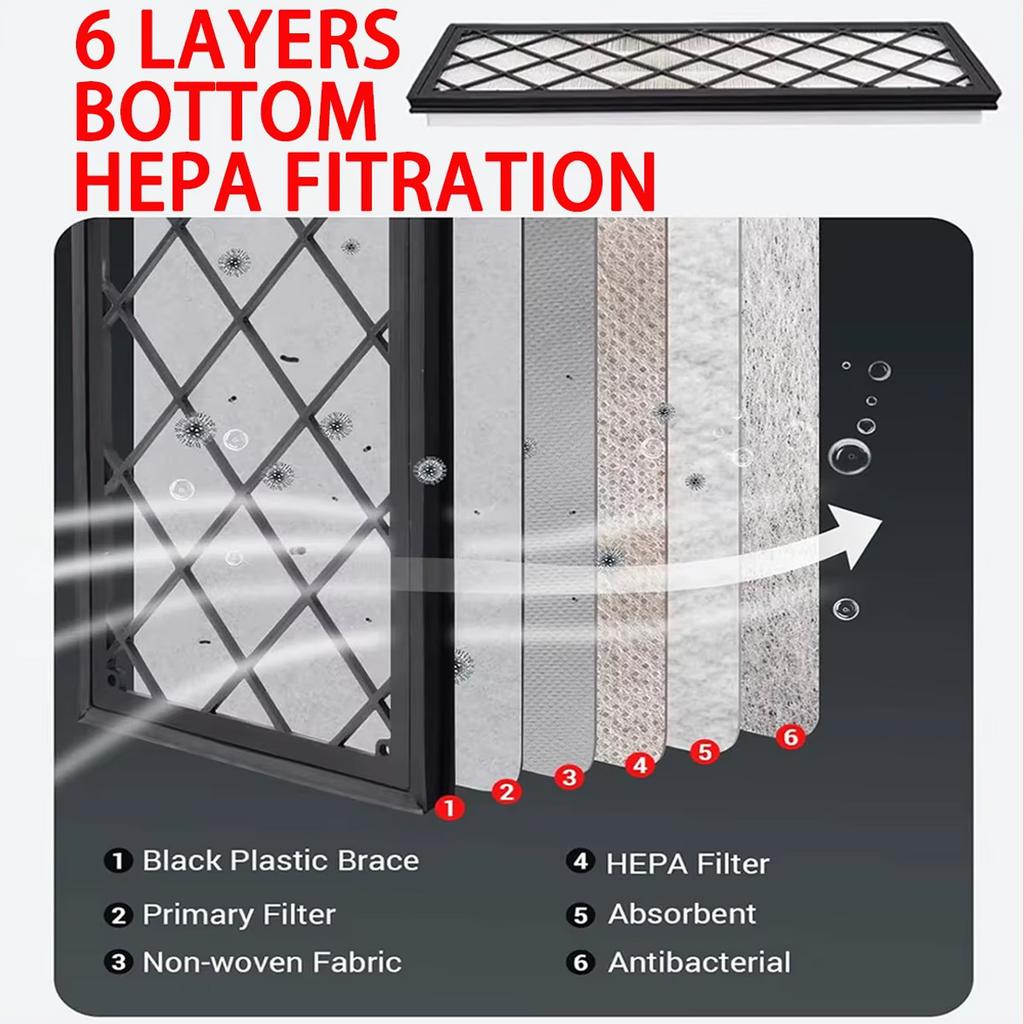Yitong 4PCS Activated Carbon Cabin Air Filter Kit Replacement Air Intake Filter Accessories Fit Tesla Model Y Juniper 2024 2025