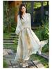 Elegant Spring 2025 Women's Slimming Bubble Sleeve Mulberry Silk Dress