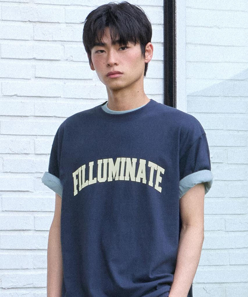 FILLUMINATE Essential Arch Logo T-Shirt - Navy