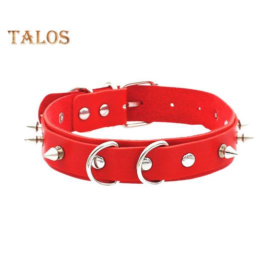 2Pcs/Set Rivet Necklace with Leash Adjustable Length Rivet Decor Collar Rope Set Couple Sexy Necklace Adult Erotic Products