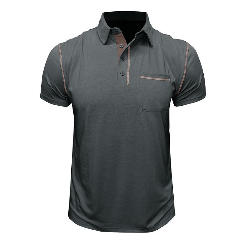 Polo estive da uomo a maniche corte che traspirano l'umidità Camicie casual con colletto Magliette da golf Polo leggere abbottonate slim fit Top da uomo