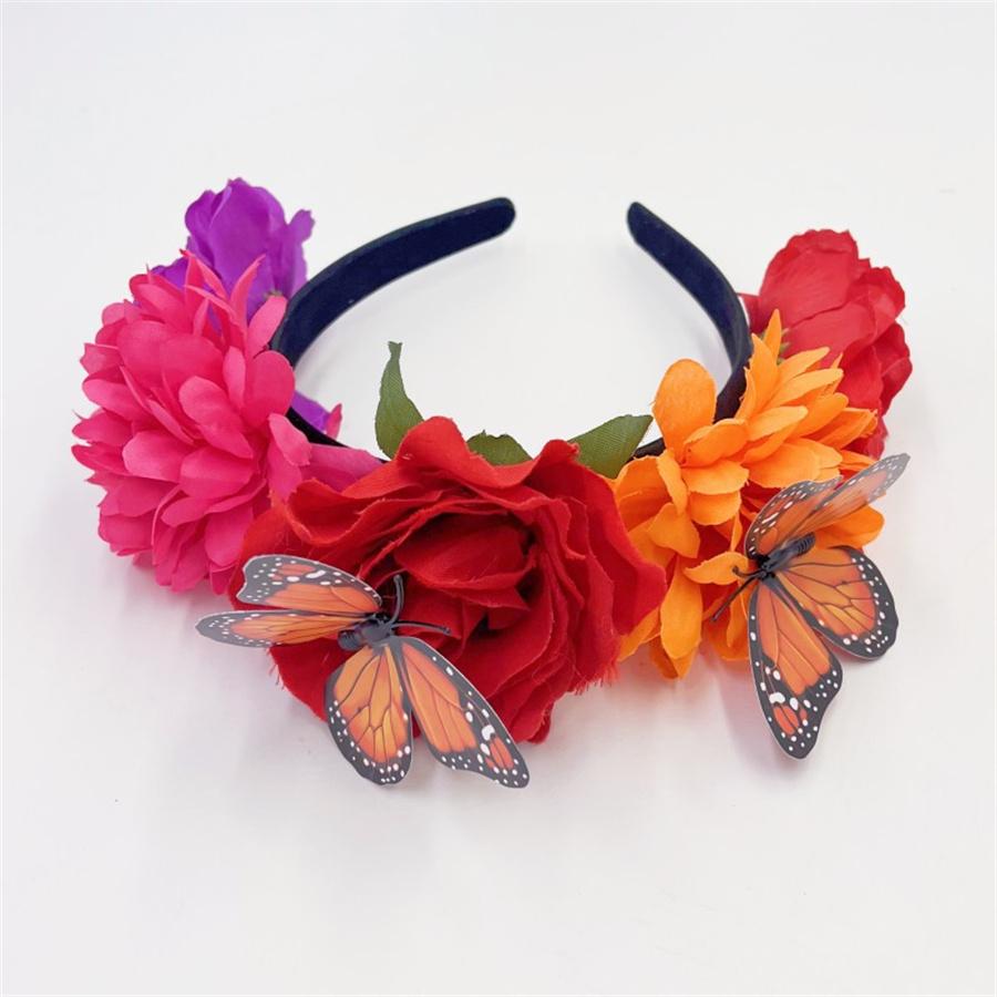 

Новая Мода личность Бохо Цветочные Короны Ободок Для Женщин Искусственный Цветочный Ободок для Волос Свадебная Художественная Фотография Аксессуары для Волос