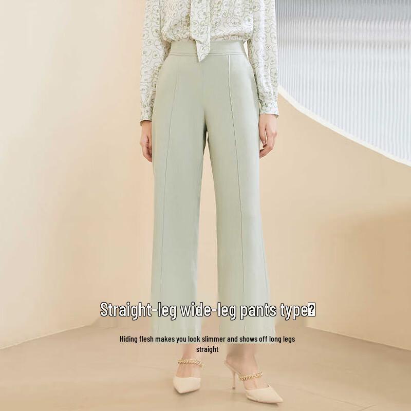 JESSIE Women's Pleated High-Waist Wide-Leg Trousers