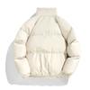 Men's Casual Solid-color High-neck Zipper Cotton-padded Jacket, Men's Thickened Cotton-padded Warm Bread Jacket Jacket