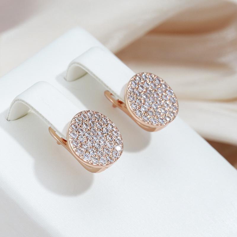 Shiny Natural Zircon Earrings For Women Cute Jewelry Gift AVE